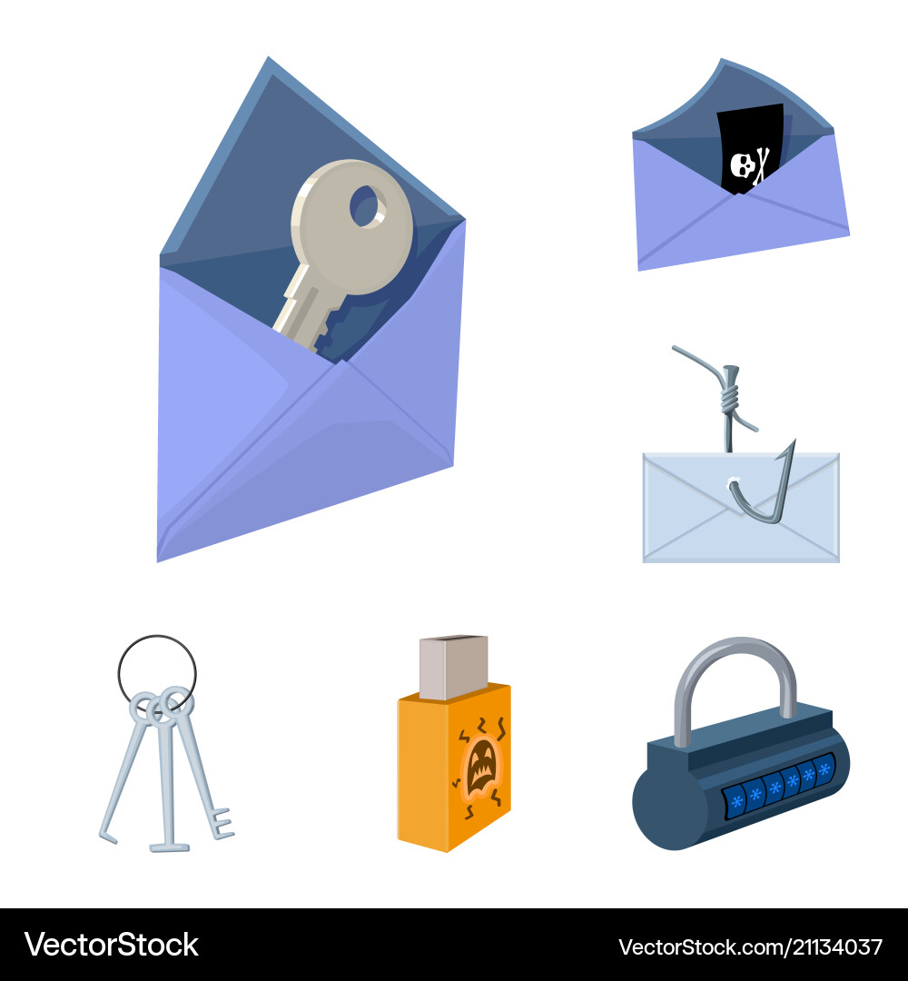 Hacker und Hacking Cartoon Icons in Set-Sammlung Hacker und Hacking Cartoon Icons in Set-Sammlung Vektorbild