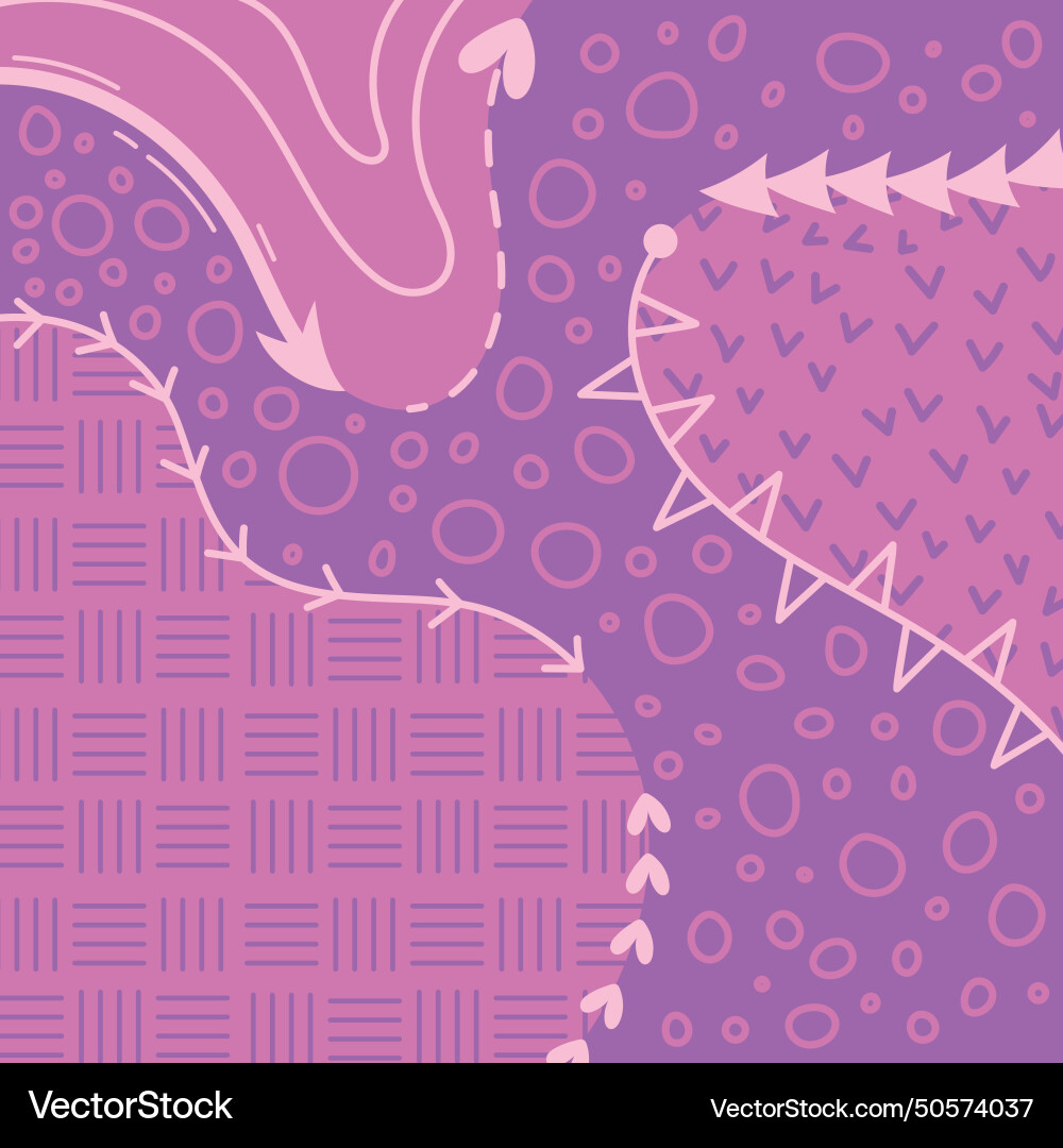 Hand draw colored pattern background Vector Image