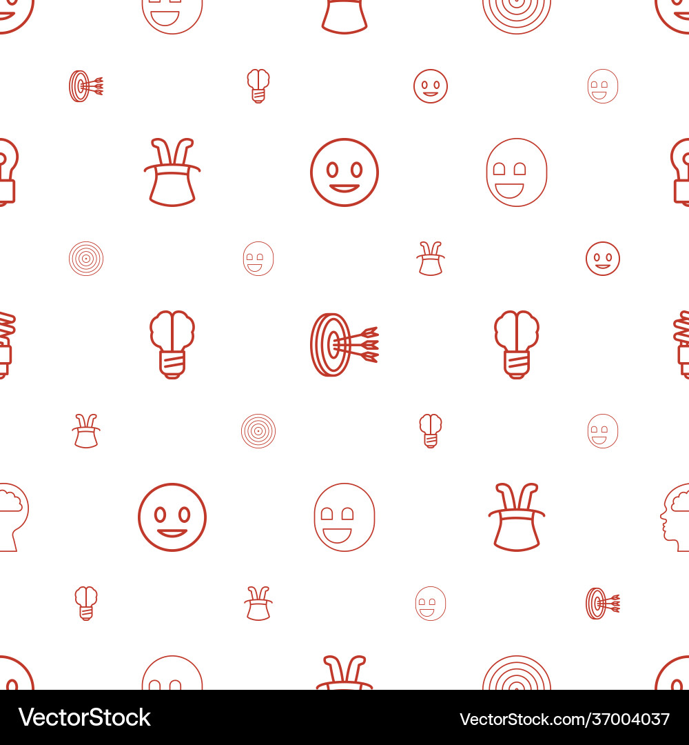 Idea icons pattern seamless white background vector image