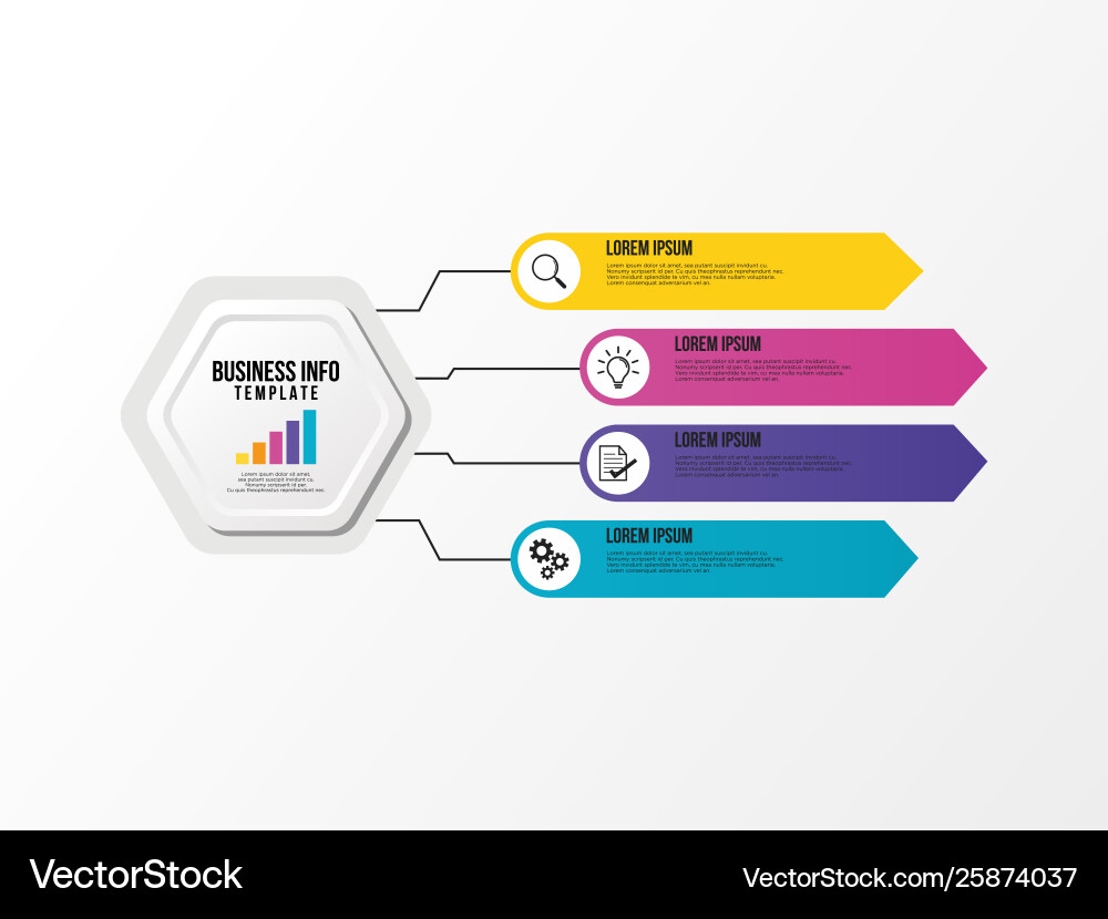 Infographic design template with options steps Infographic design template with options steps vector image