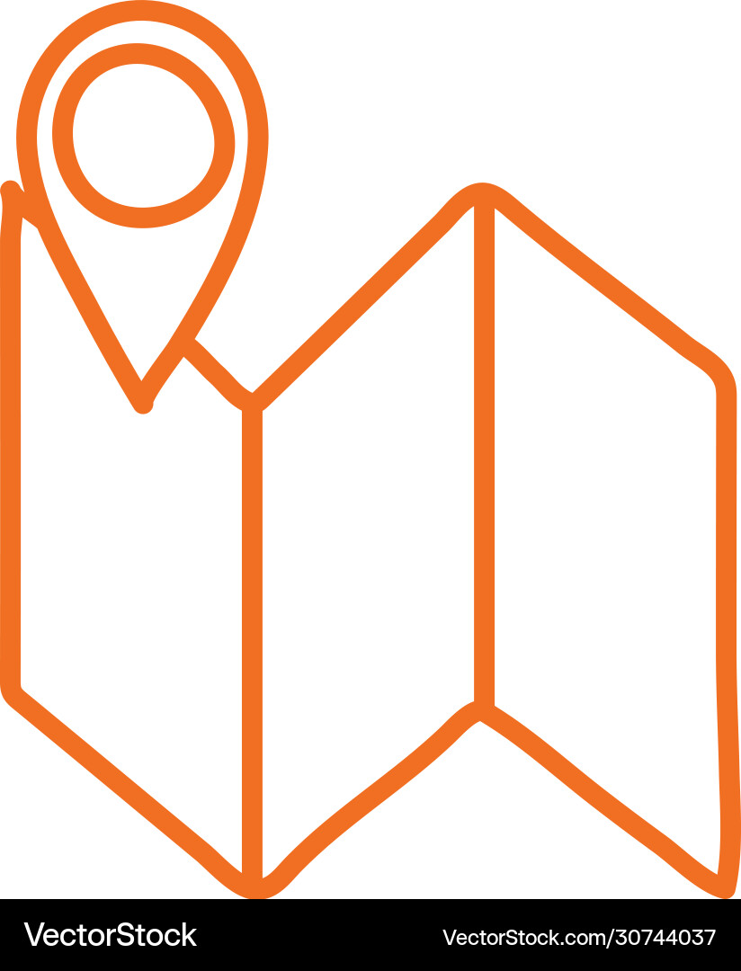 Isolated gps mark and map line style icon Isolated gps mark and map line style icon Vector Image