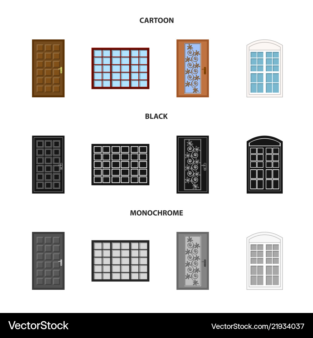 Isolated object of door and front symbol vector image
