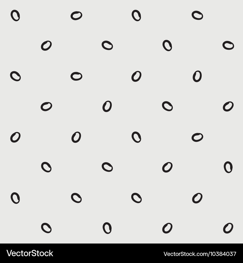 Minimal monochrome handwritten pattern dots vector image