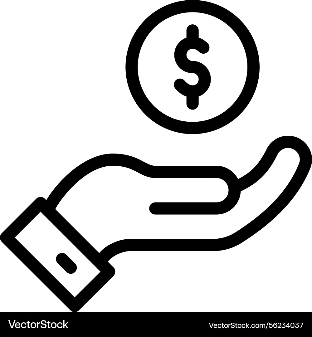 Payment icon thin linear style design isolated Payment icon thin linear style design isolated vector image