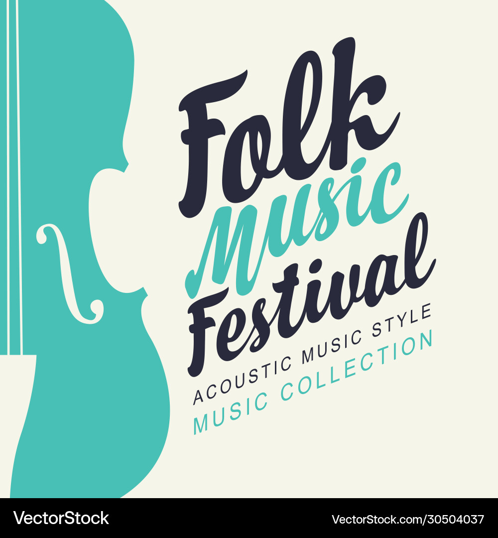 Poster für Volksmusikfestival mit Violine Poster für Volksmusikfestival mit Violine vektorbild