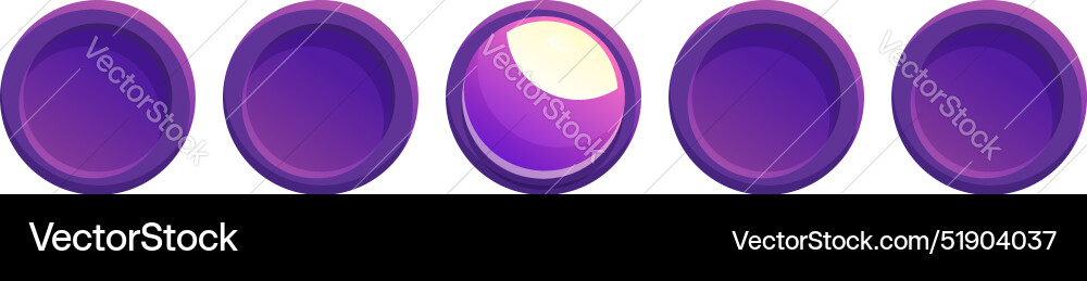 Purple loading bar with glowing element showing Purple loading bar with glowing element showing vector image