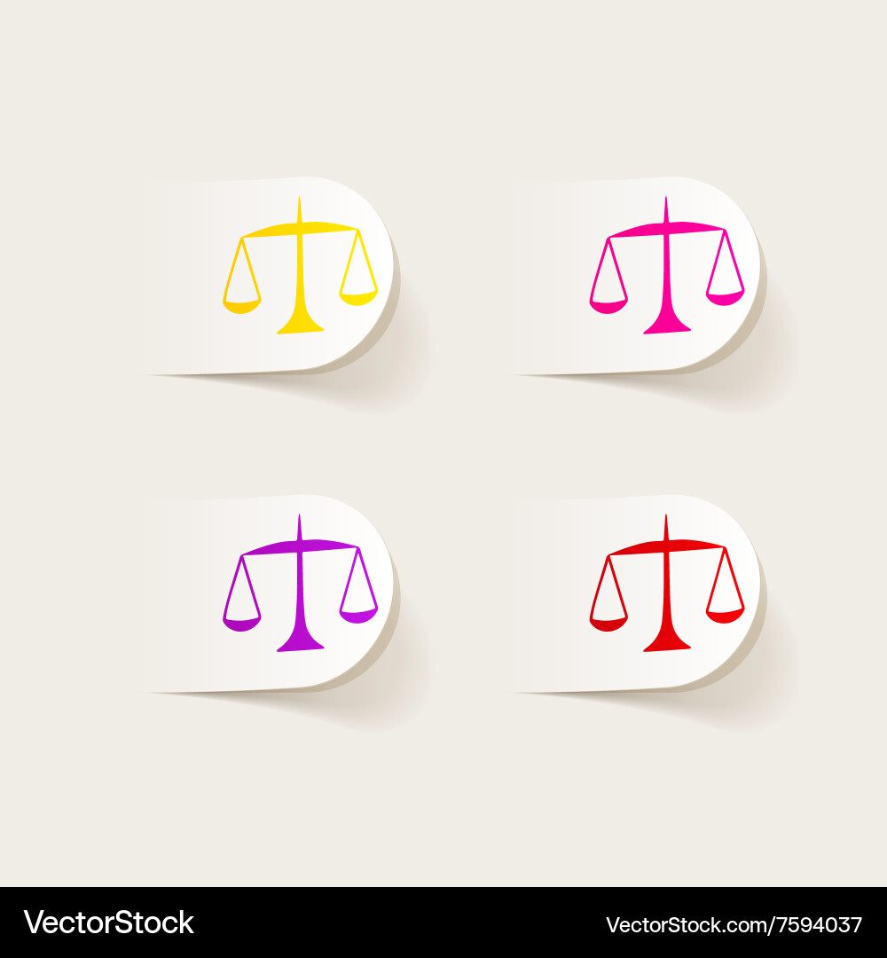 Realistic design element scales vector image