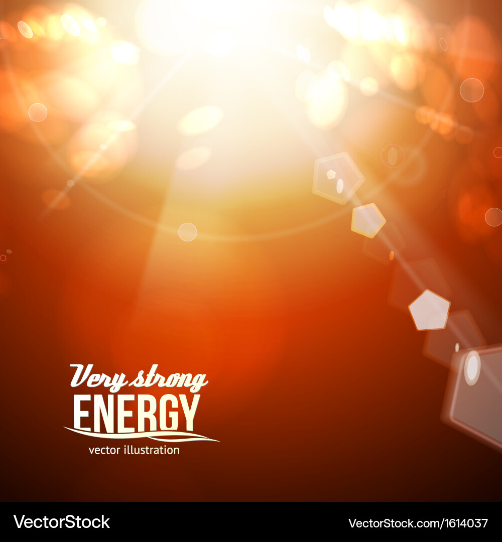 Red Sun Bokeh Abstract Background Vector Image