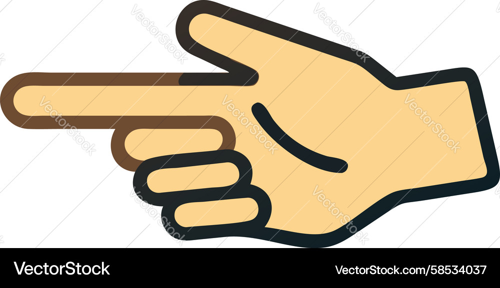 Right Hand Pointer Gesture Vector Image