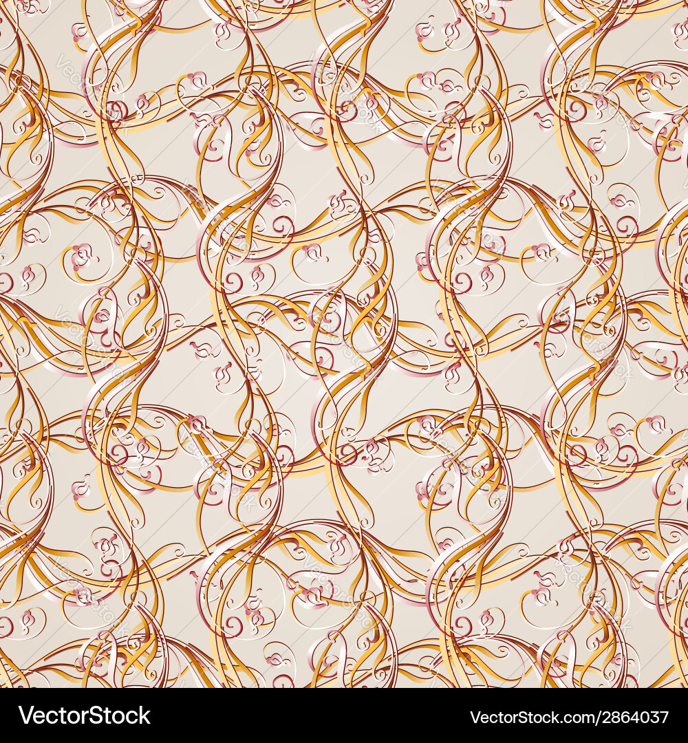 Seamless abstract floral pattern in form saturated vector image