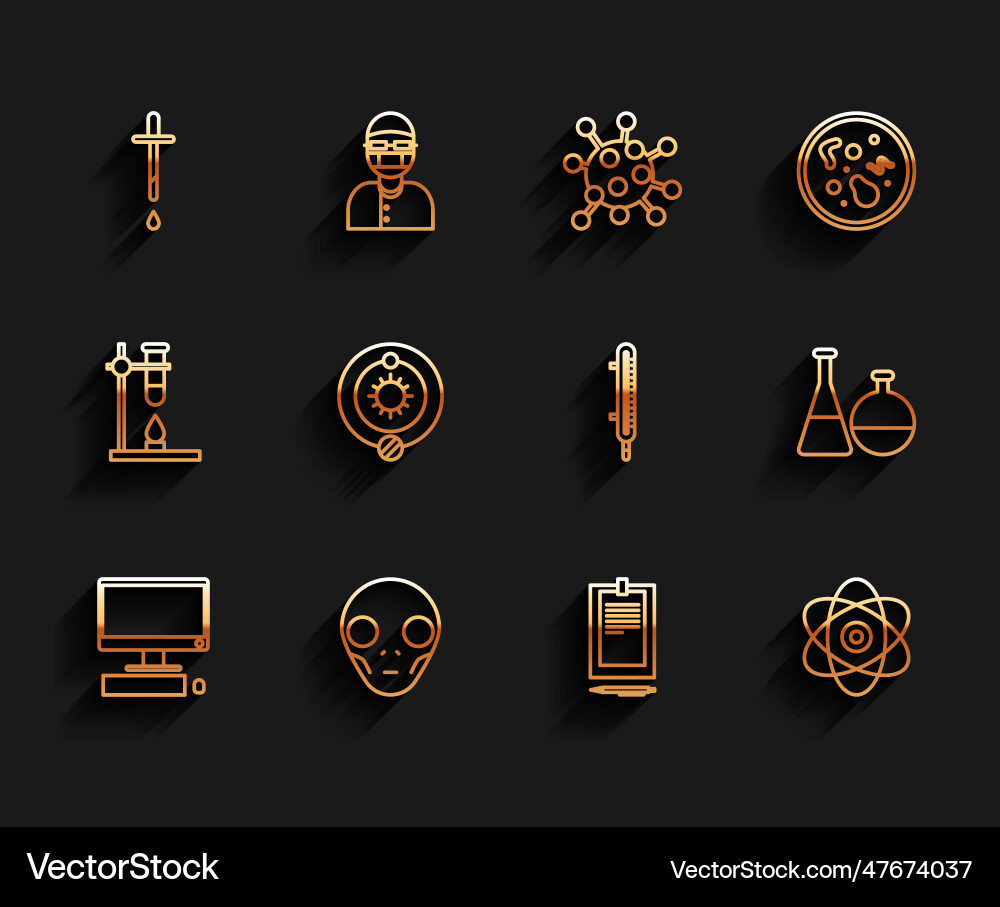 Set line computer monitor with keyboard and mouse vector image