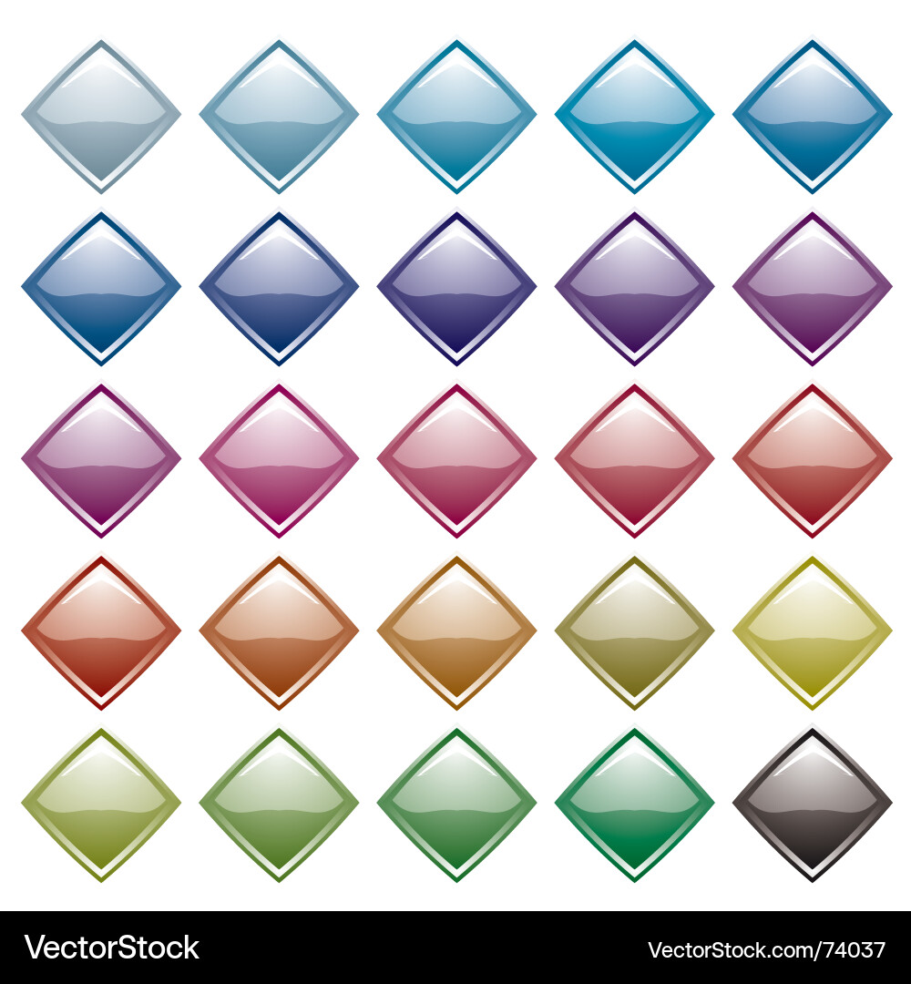 Shimmering Diamond Icons Vector Image