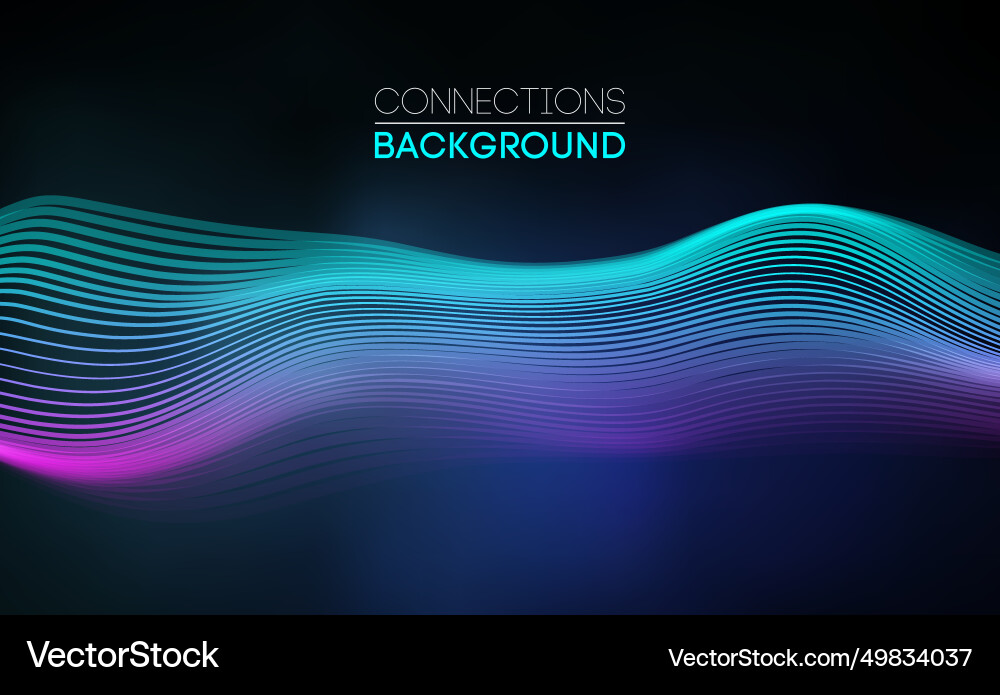 Sound wave audio abstract background network Vector Image