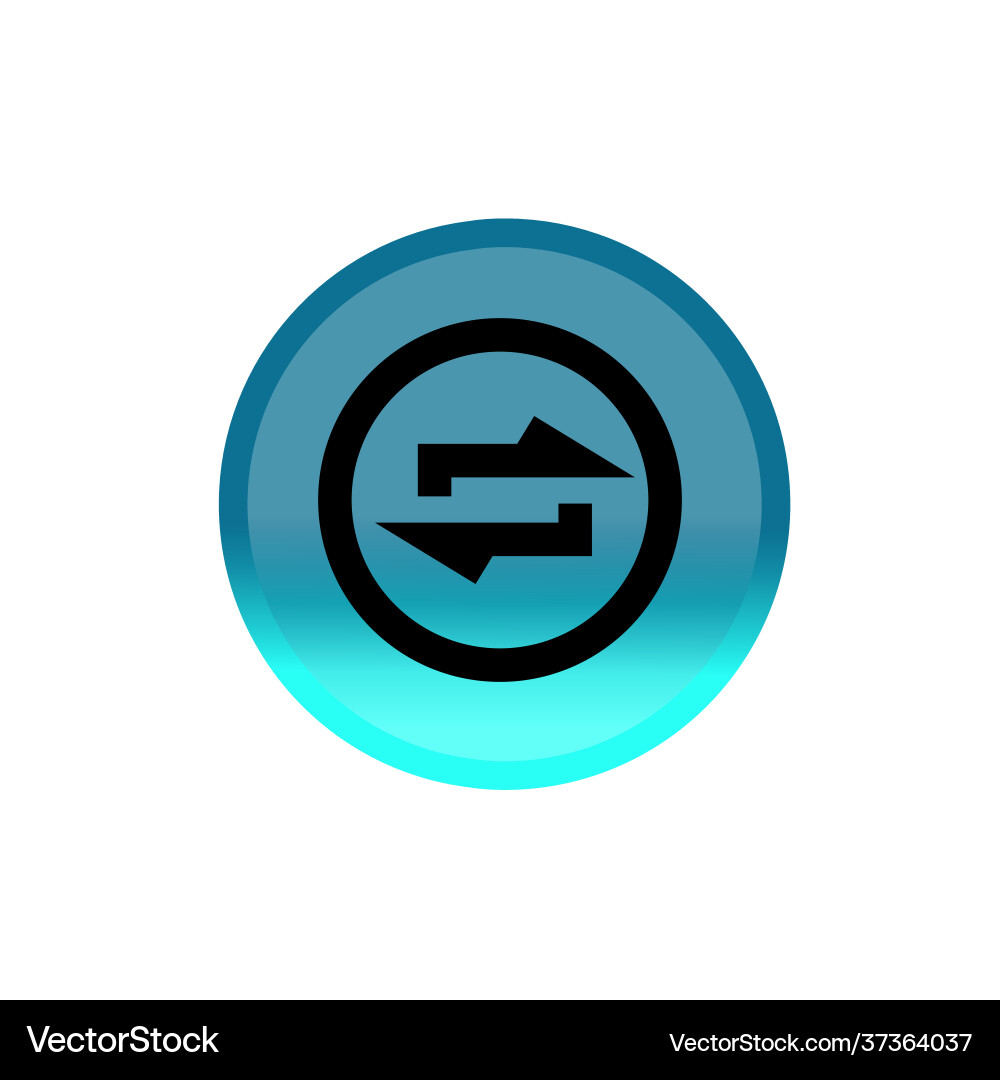 Switch button icon blue round editable Switch button icon blue round editable vector image