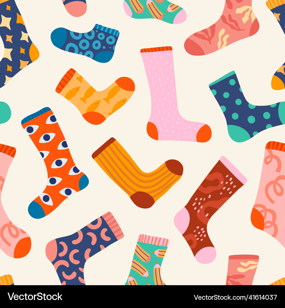Trendy Socken nahtlose Muster bunte Designs Trendy Socken nahtlose Muster bunte Designs vektorbild