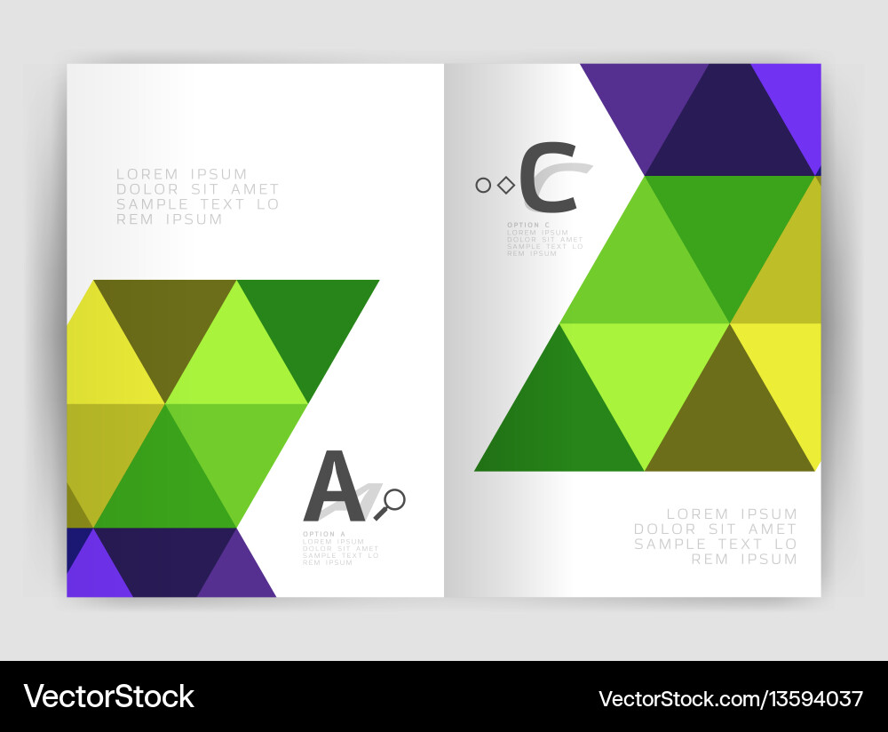 Triangle print template Triangle print template Vector Image
