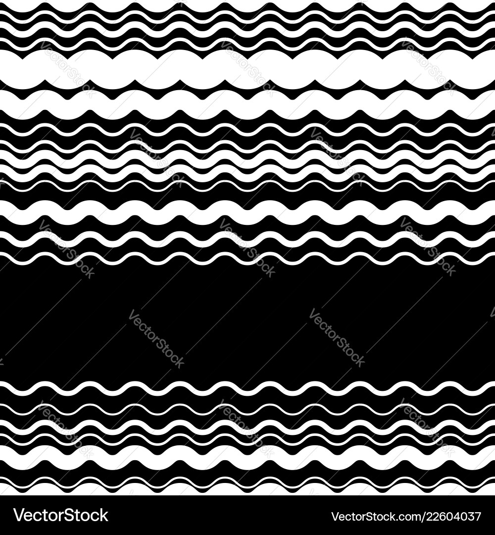 Wavy zig-zag horizontal parallel lines abstract Vector Image