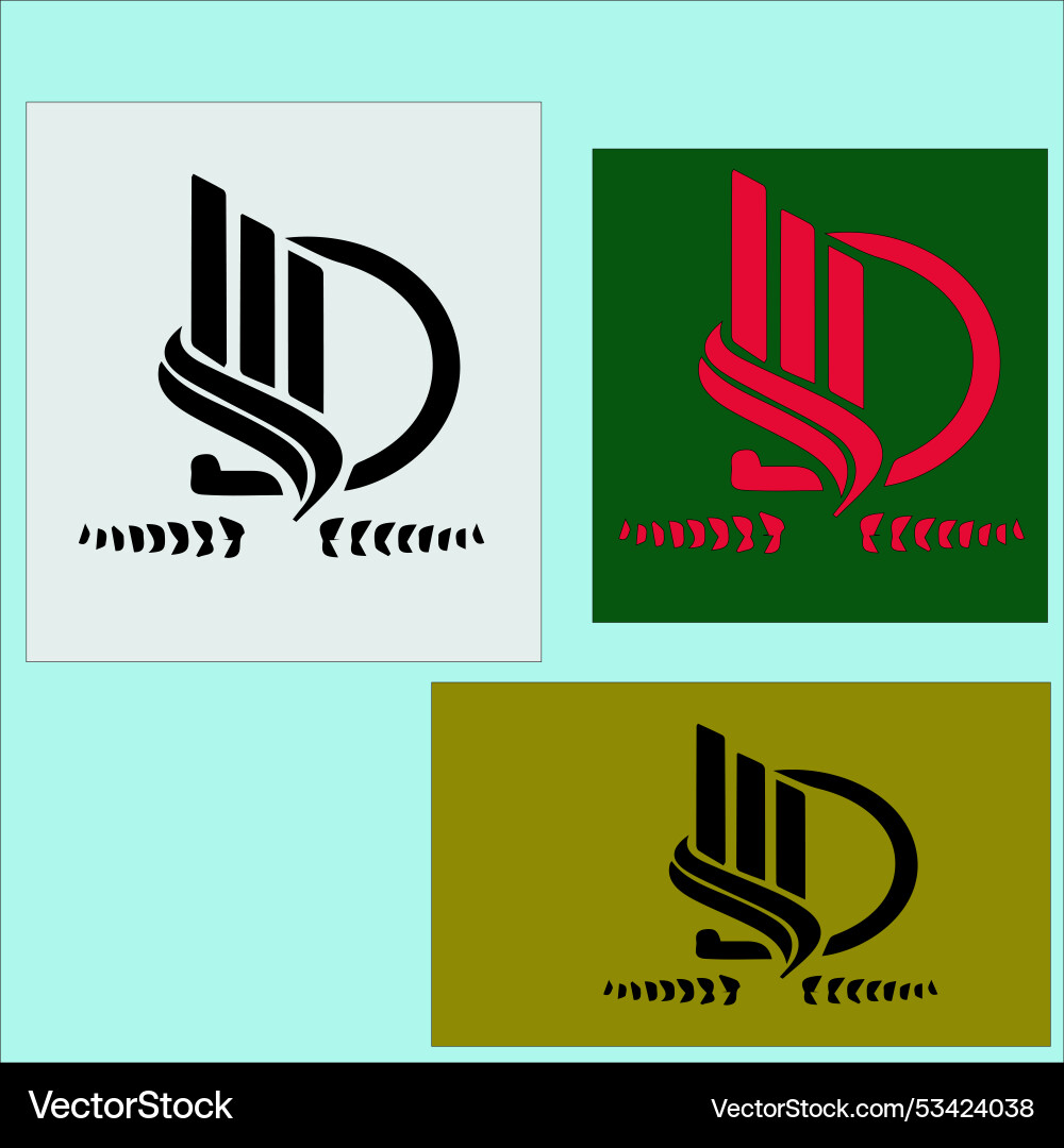 A logo with an attractive shape and color combinat A logo with an attractive shape and color combinat Vector Image