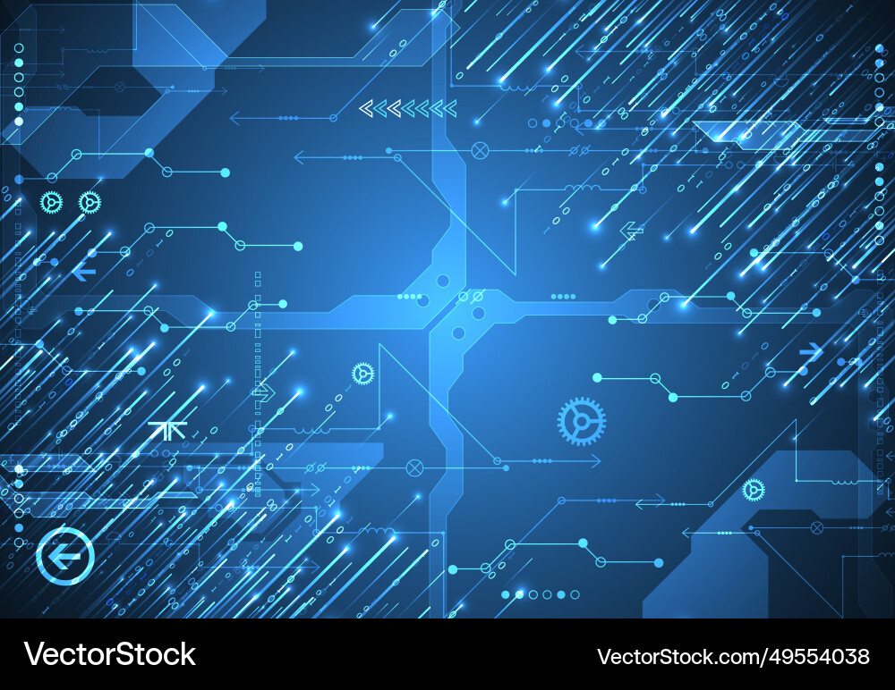 Abstract data gradient color background hand Vector Image