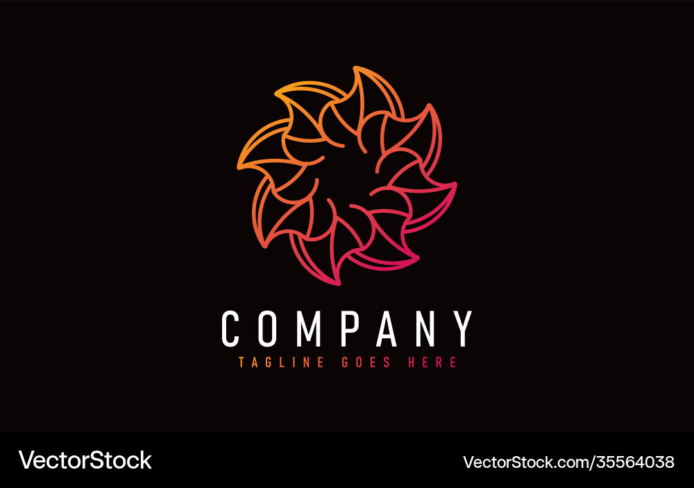 Abstract modern logo design based from circular vector image