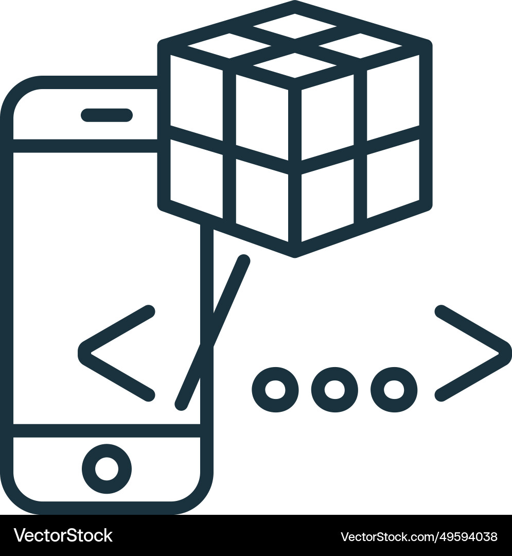 App framework icon monochrome simple sign from Vector Image
