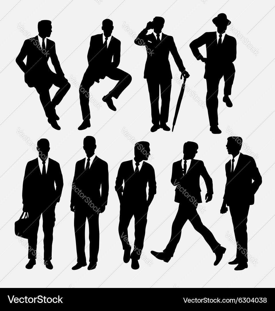 Businessperson Silhouettes vector image