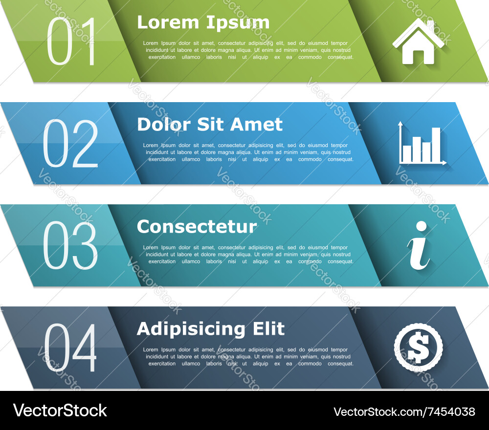 Design elements with numbers vector image