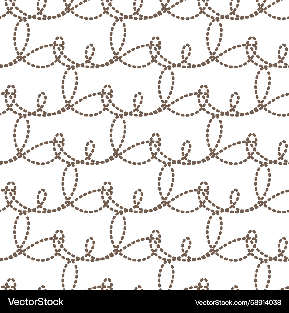Dotted loop seamless stitch pattern Dotted loop seamless stitch pattern Vector Image