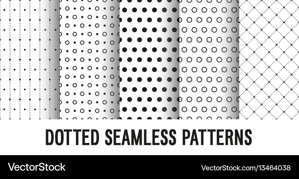 Dotted Seamless Patterns vector image