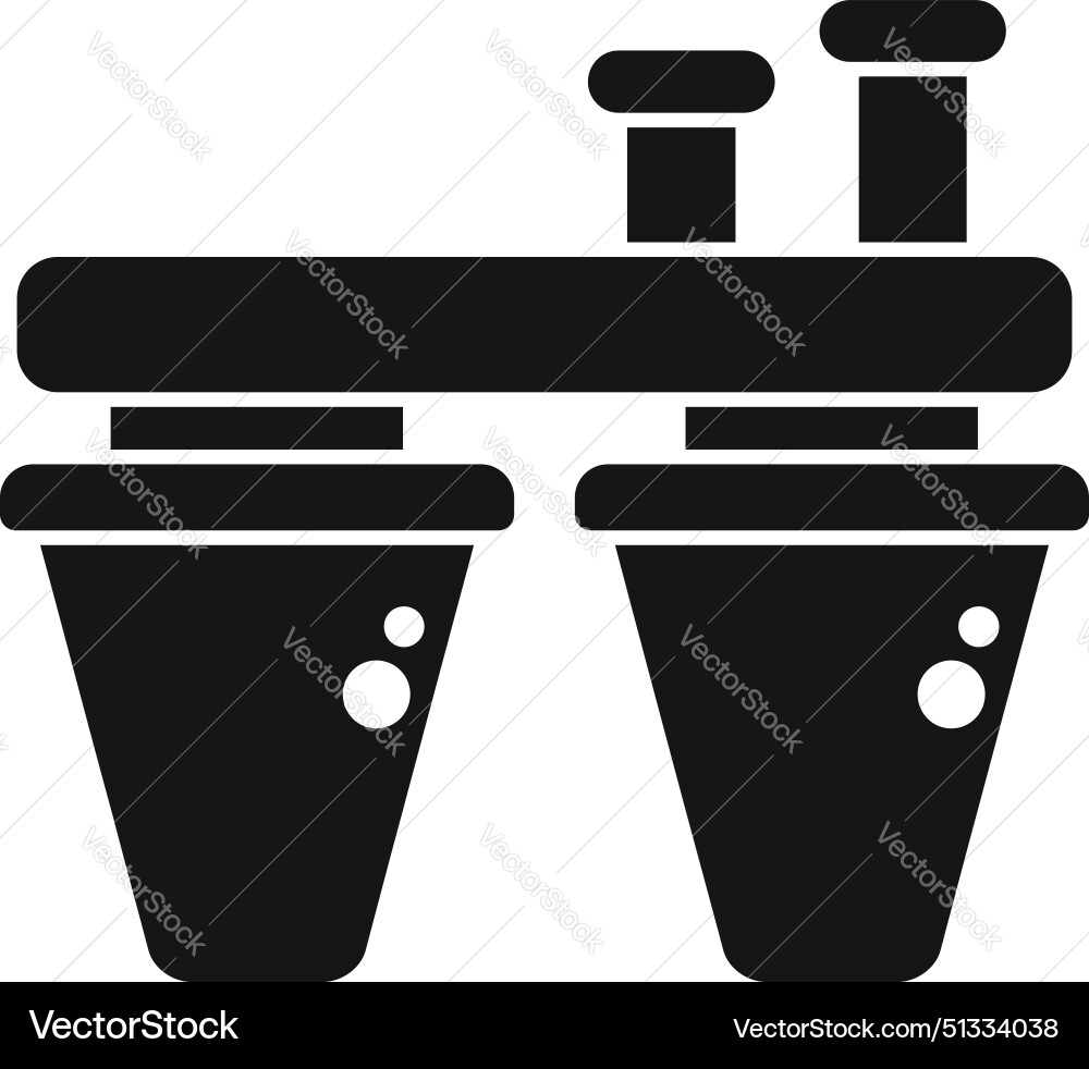 Double inverted filter funnel icon Vector Image