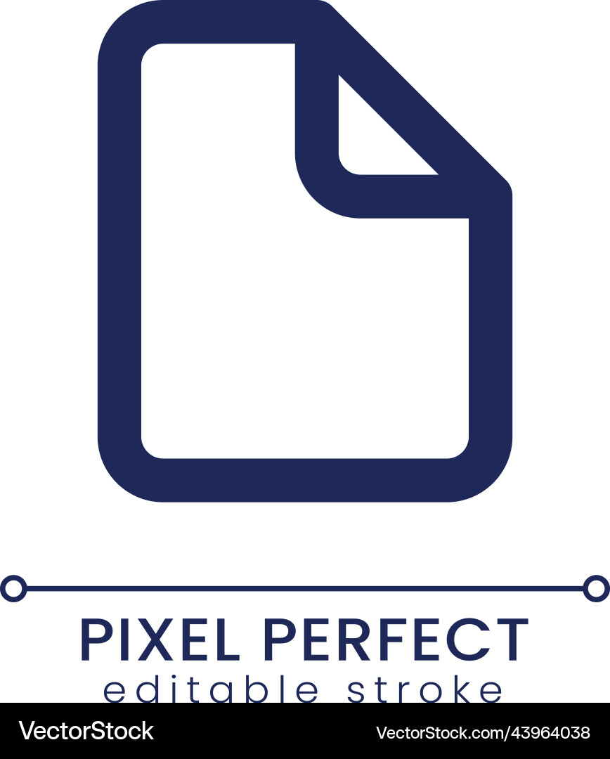 File pixel perfect linear ui icon File pixel perfect linear ui icon vector image