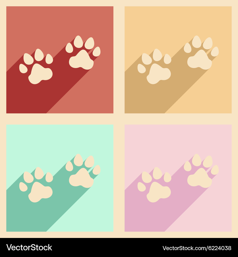 Flat with shadow concept and mobile application vector image
