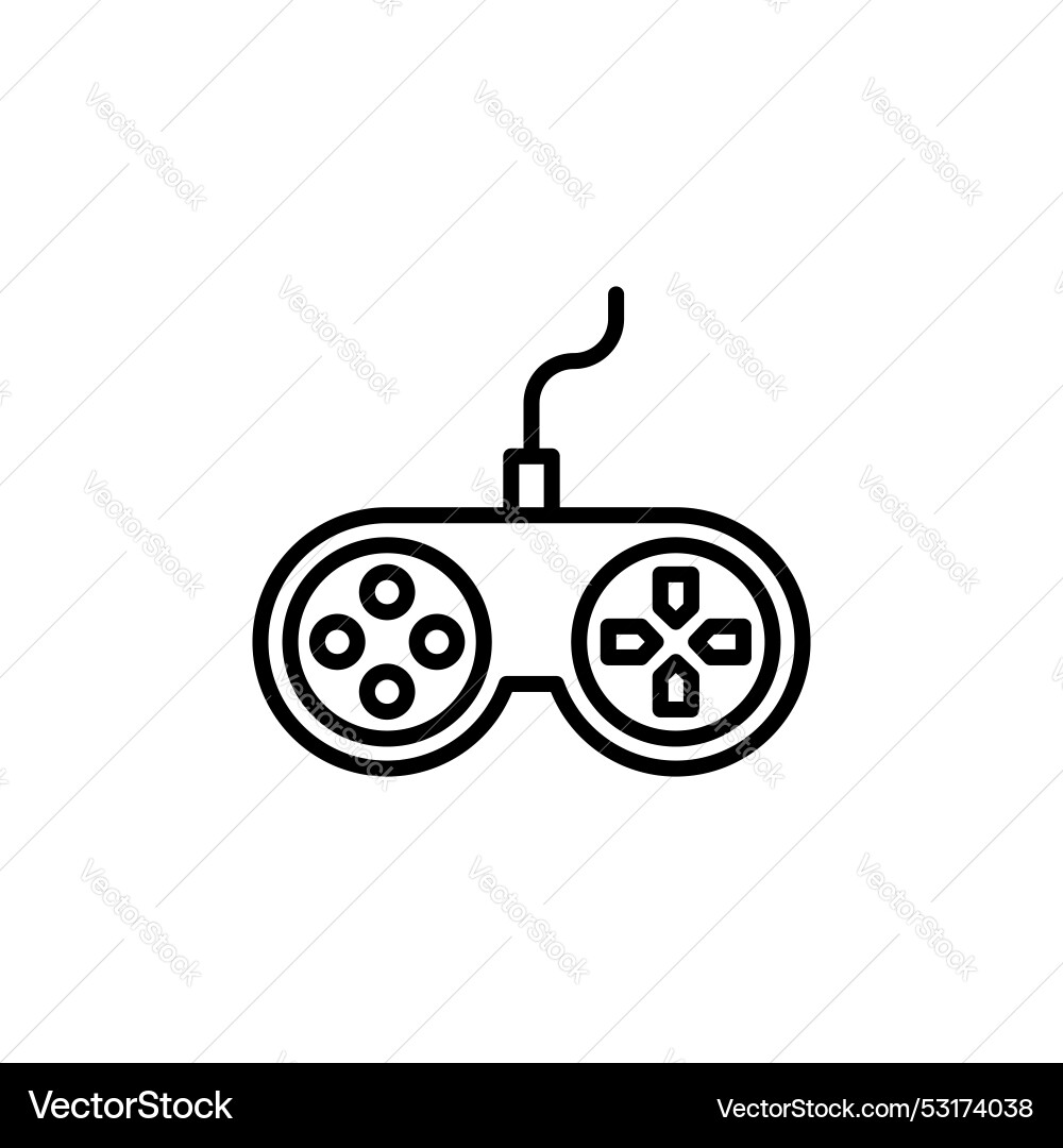 Gamepad icon set video game controller symbol Vector Image