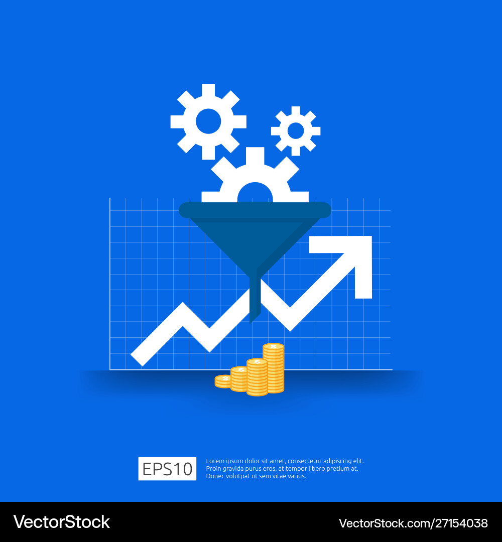 Information data collection filter concept Vector Image