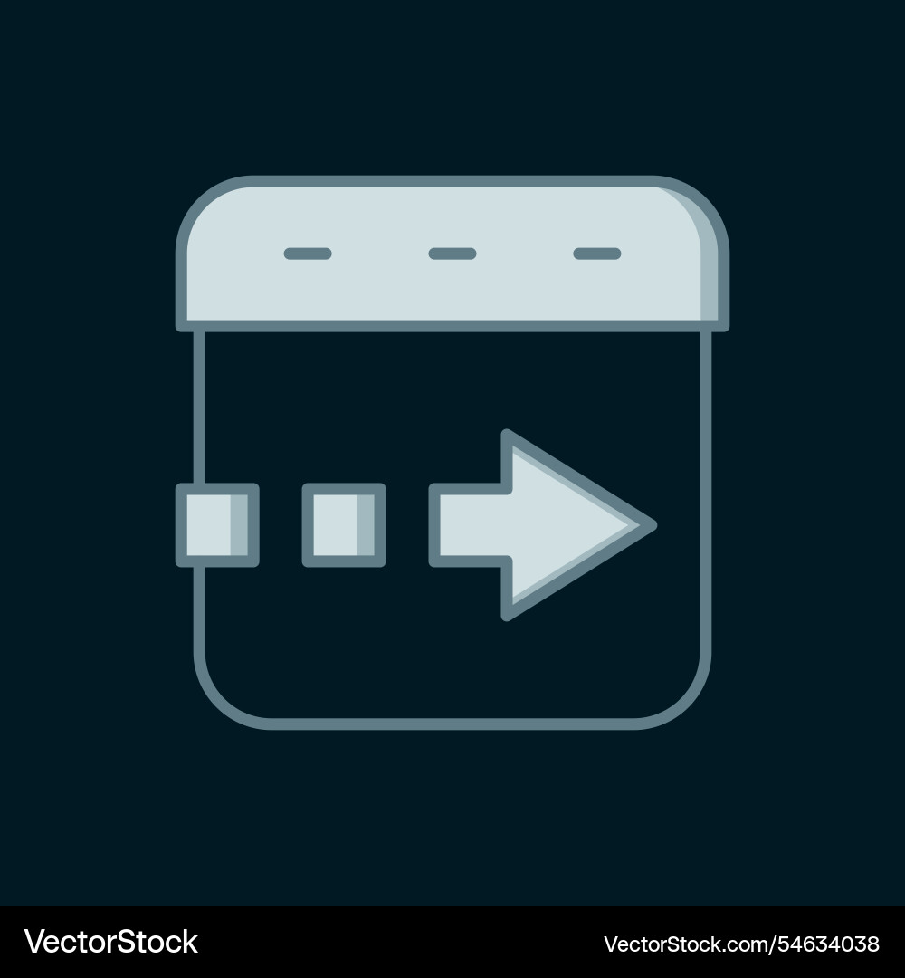 Line time flies on the clock icon isolated Line time flies on the clock icon isolated vector image