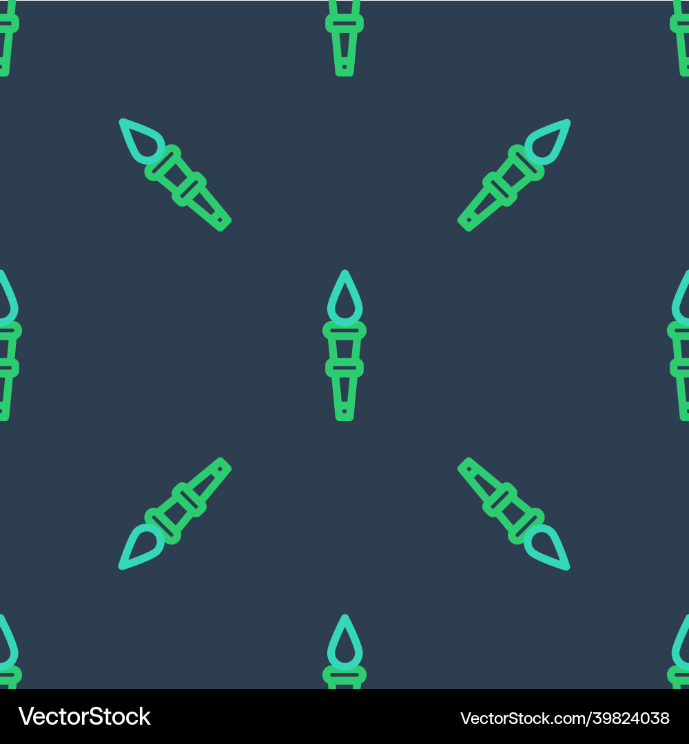 Line torch flame icon isolated seamless pattern Line torch flame icon isolated seamless pattern vector image