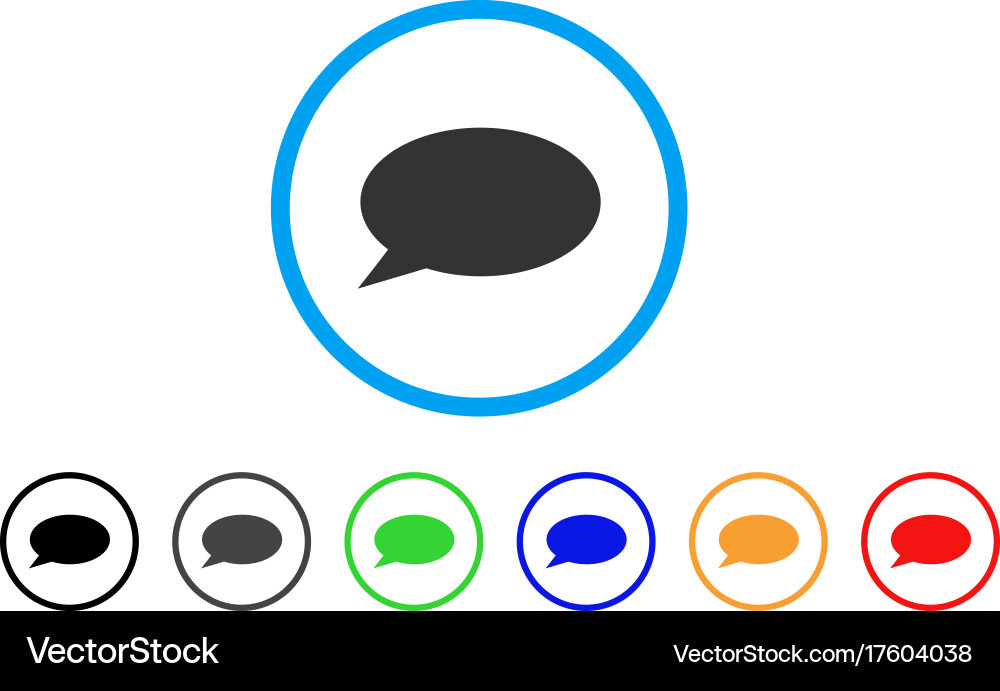 Message cloud rounded icon Vector Image
