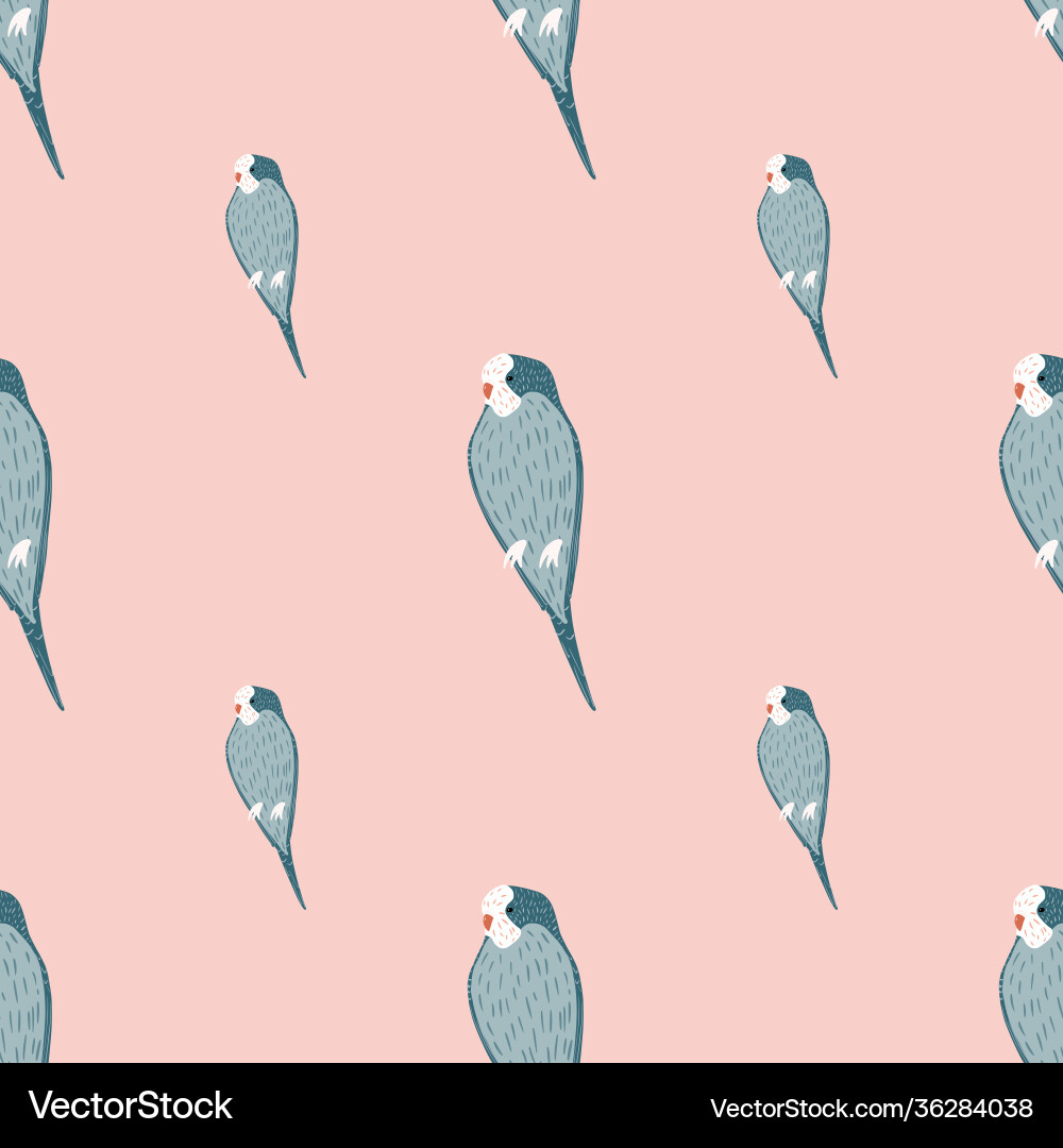 Minimalistic style seamless pattern with blue Vector Image