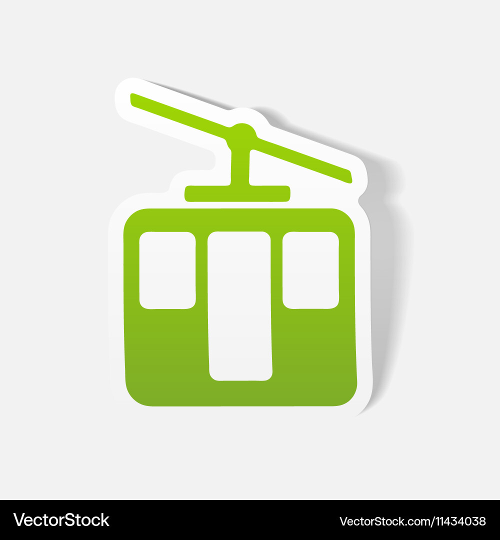 Realistic design element funicular Vector Image