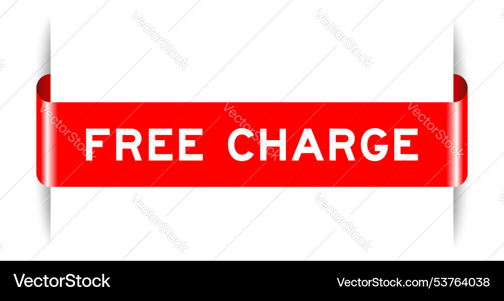 Red color inserted label banner with word free Red color inserted label banner with word free Vector Image