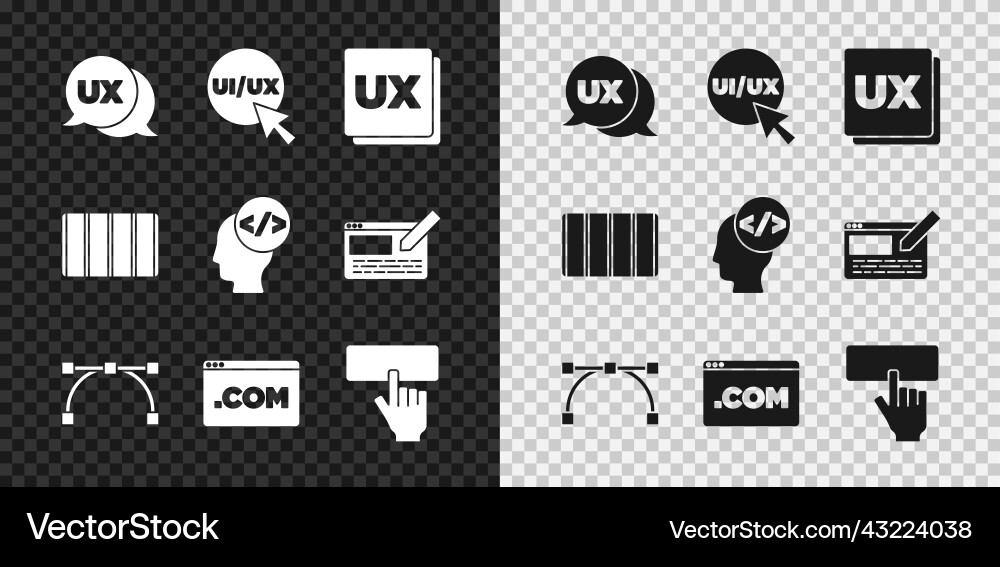 Set ui oder ux design bezier kurve Tastaturfarbe Set ui oder ux design bezier kurve Tastaturfarbe vektorbild