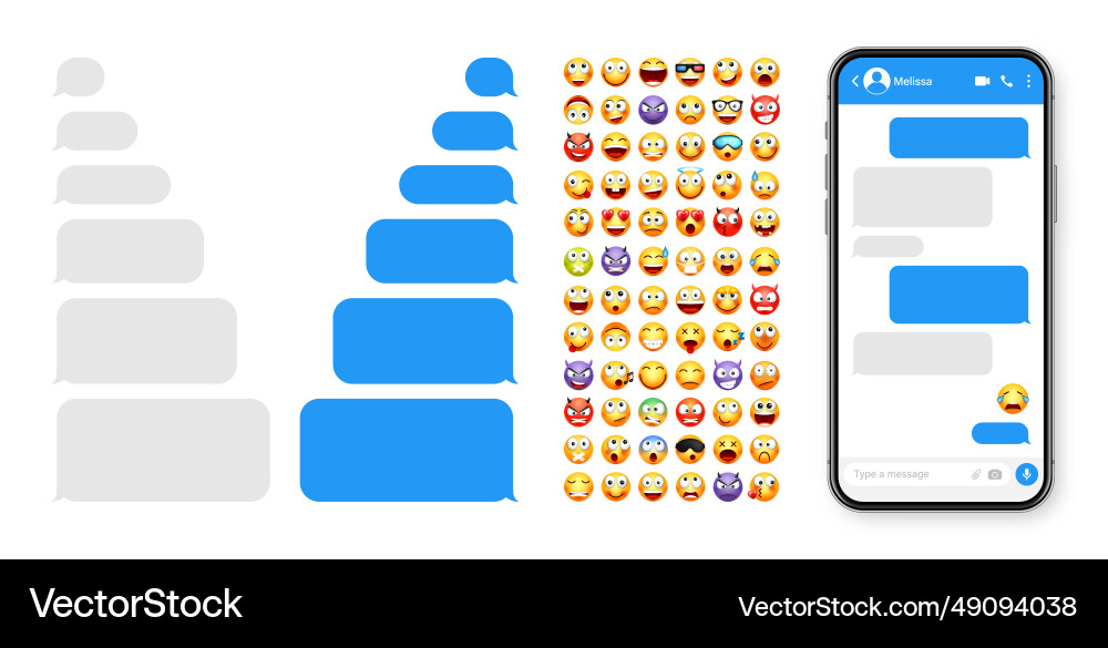 Smartphone messaging app user interface design Smartphone messaging app user interface design vector image
