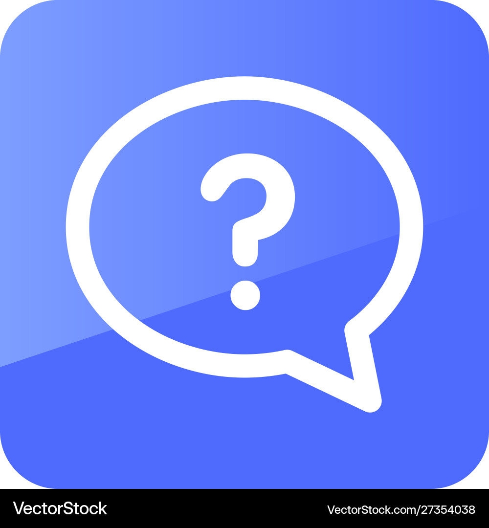 Speech bubble with question mark icon Vector Image
