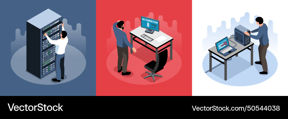 Sysadmin design concept Vector Image