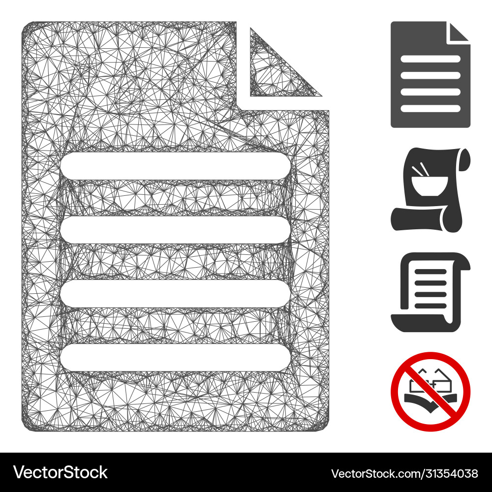 Text page web mesh Text page web mesh vector image
