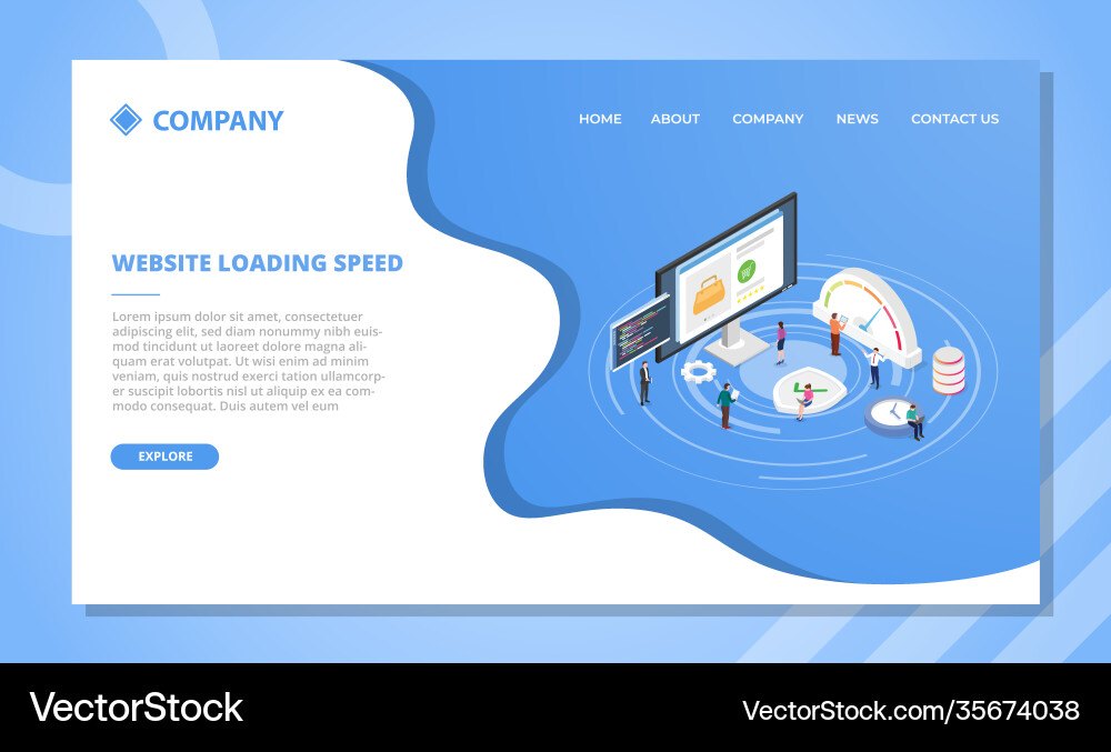 Website loading speed concept for Website loading speed concept for vector image