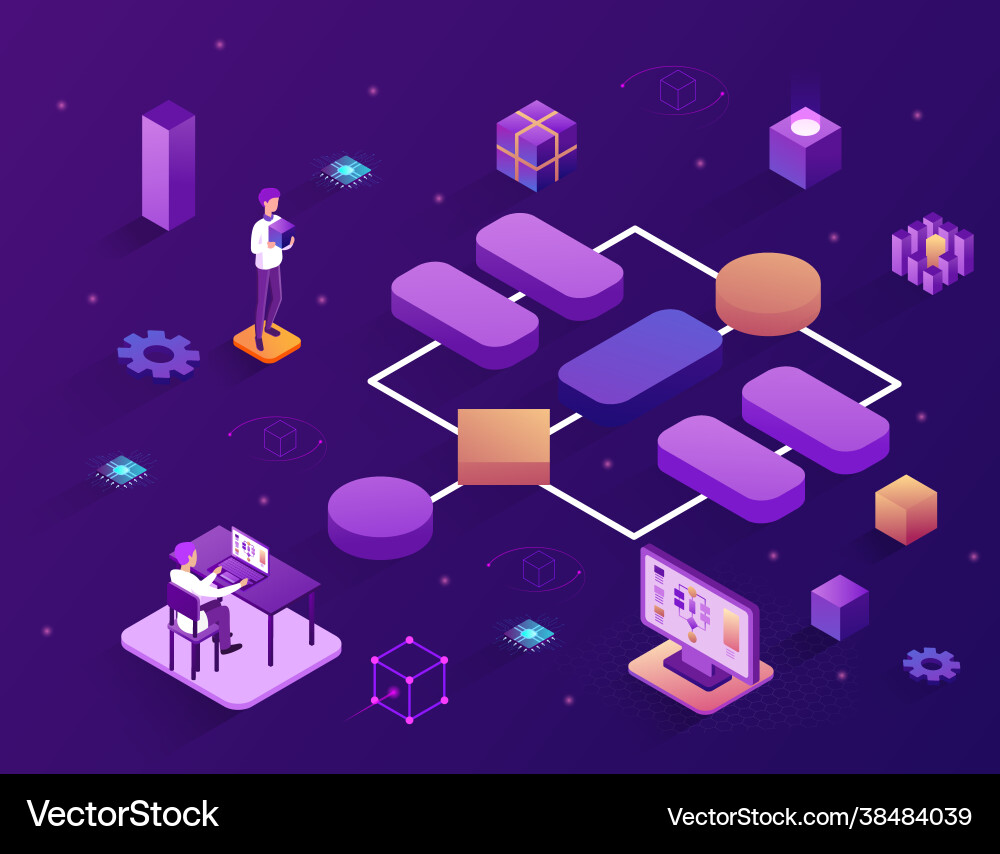 Concept block scheme creation or modular Concept block scheme creation or modular vector image
