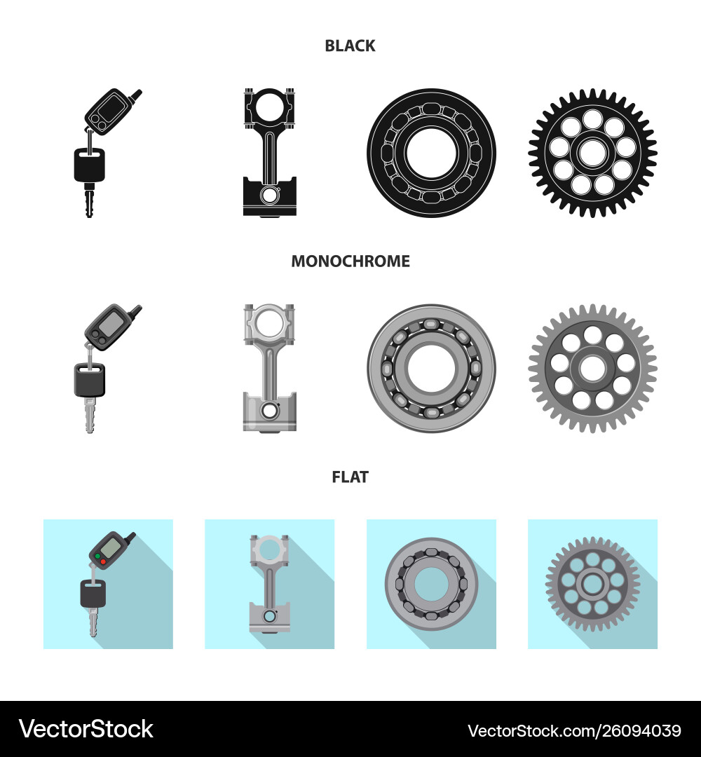 Design auto and part logo set Vector Image