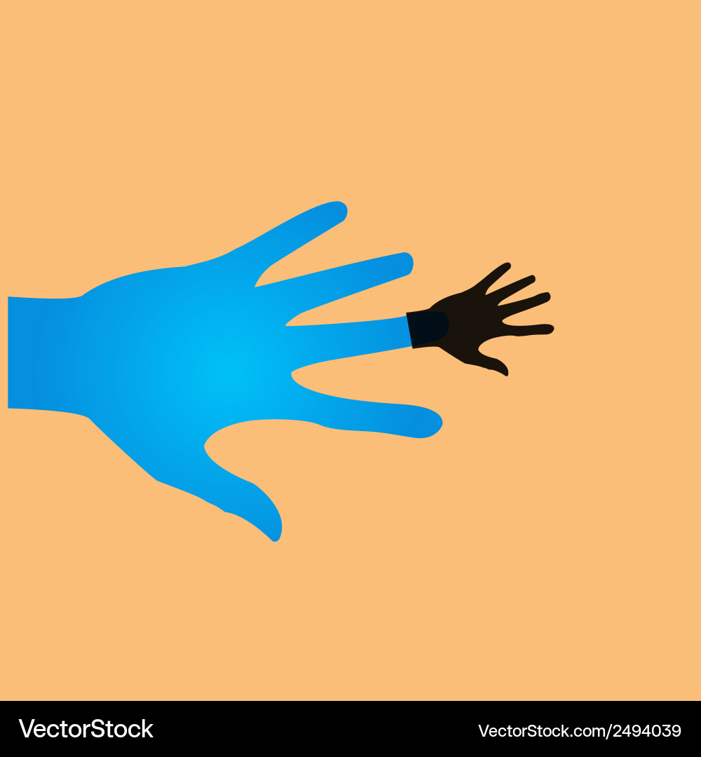 Flat icon hands color abstraction eps Vector Image