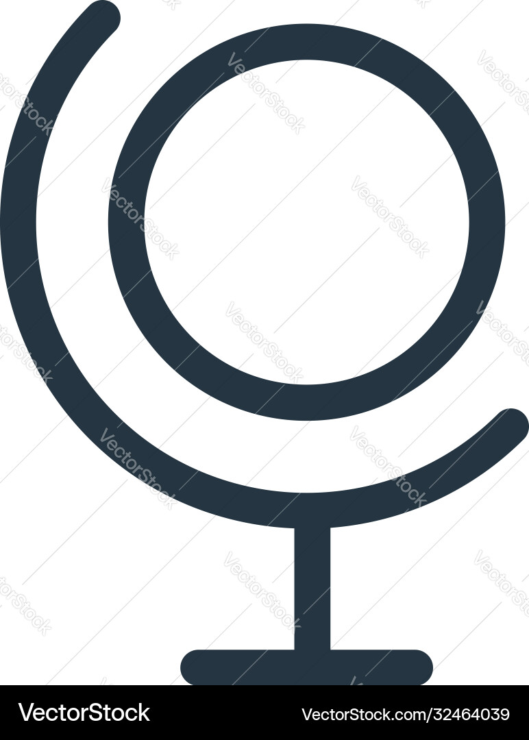 Globe icon editable stroke linear Globe icon editable stroke linear vector image